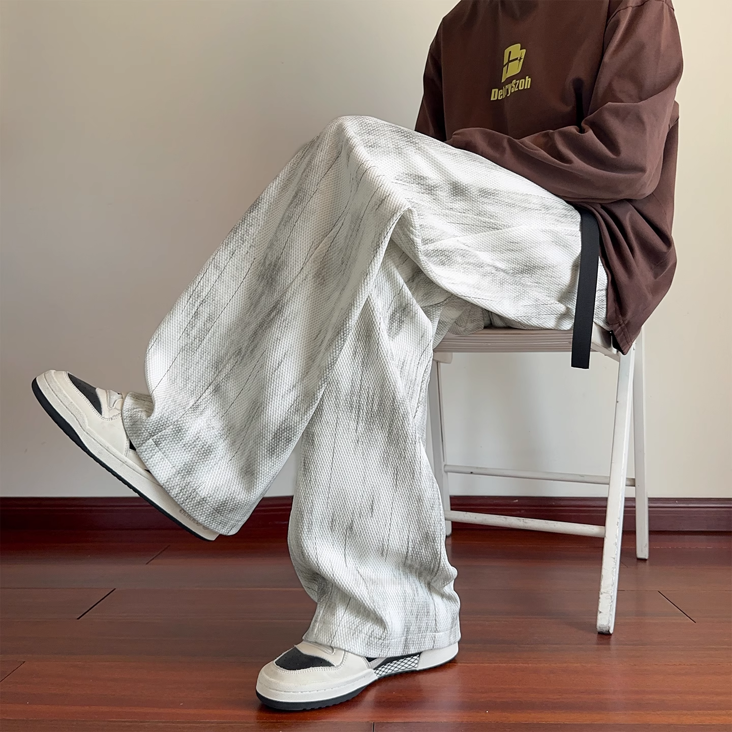 美式潮牌青少年扎染男生休闲裤