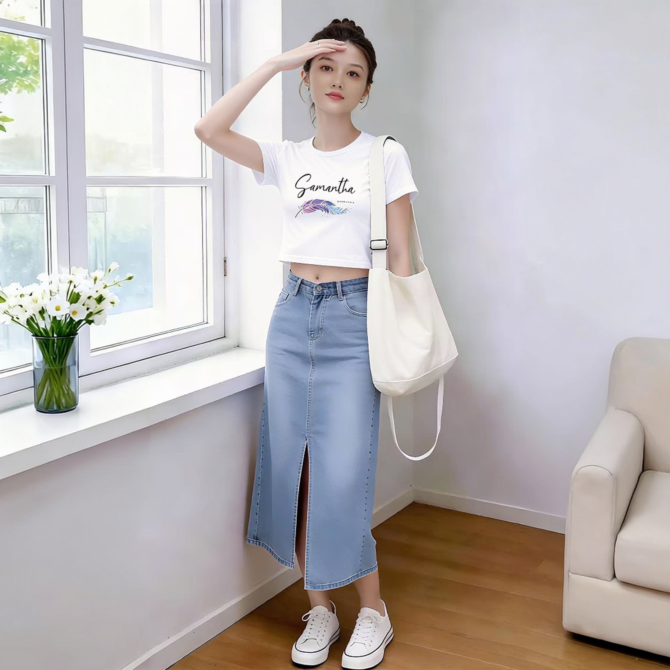 纯棉短袖修身t恤女2026设计高腰新款ins夏季短款露脐薄款休闲上衣