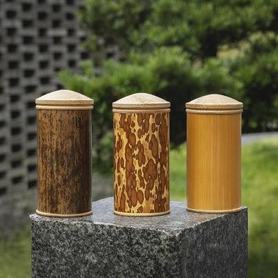 梅菲竹玉竹紫竹竹制茶叶罐 竹制品茶叶盒便携竹制茶叶筒包装密封