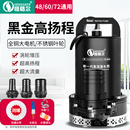 12伏直流潜水泵48V72V电瓶家用电动车抽水机灌溉农用小型抽水泵