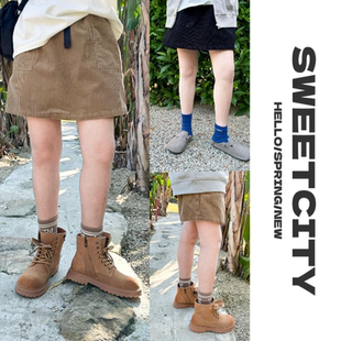 洋气百搭灯芯绒休闲裙裤 sweetcity原创独家设计 25女童日系腔调款