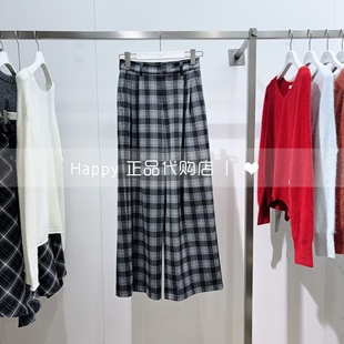 商场正品LILY丽丽25年冬新125450C5247复古格纹宽松阔腿休闲裤女