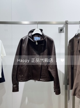 26年春新款LILY丽丽国内代购126120C3131羊皮革时尚百搭短外套
