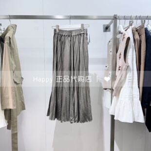 26年春新款 126140C6138纯色松紧腰褶皱半身裙 LILY丽丽国内代购