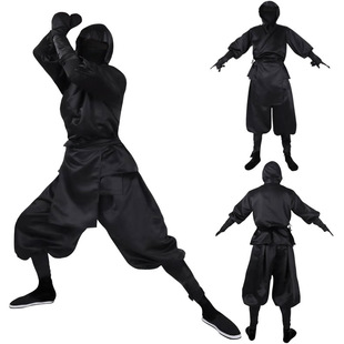 黑忍者cosplay套装 万圣节演出服日本男士 3XL混码 现货跨进热款