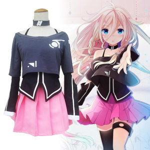IA视频游戏日本VOCALOID3的虚拟歌姬伊爱cos服装cosplay送袜子