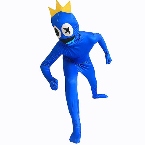 万圣节彩虹朋友ROBLOX游戏cos衣服蓝色小怪物服装连体衣