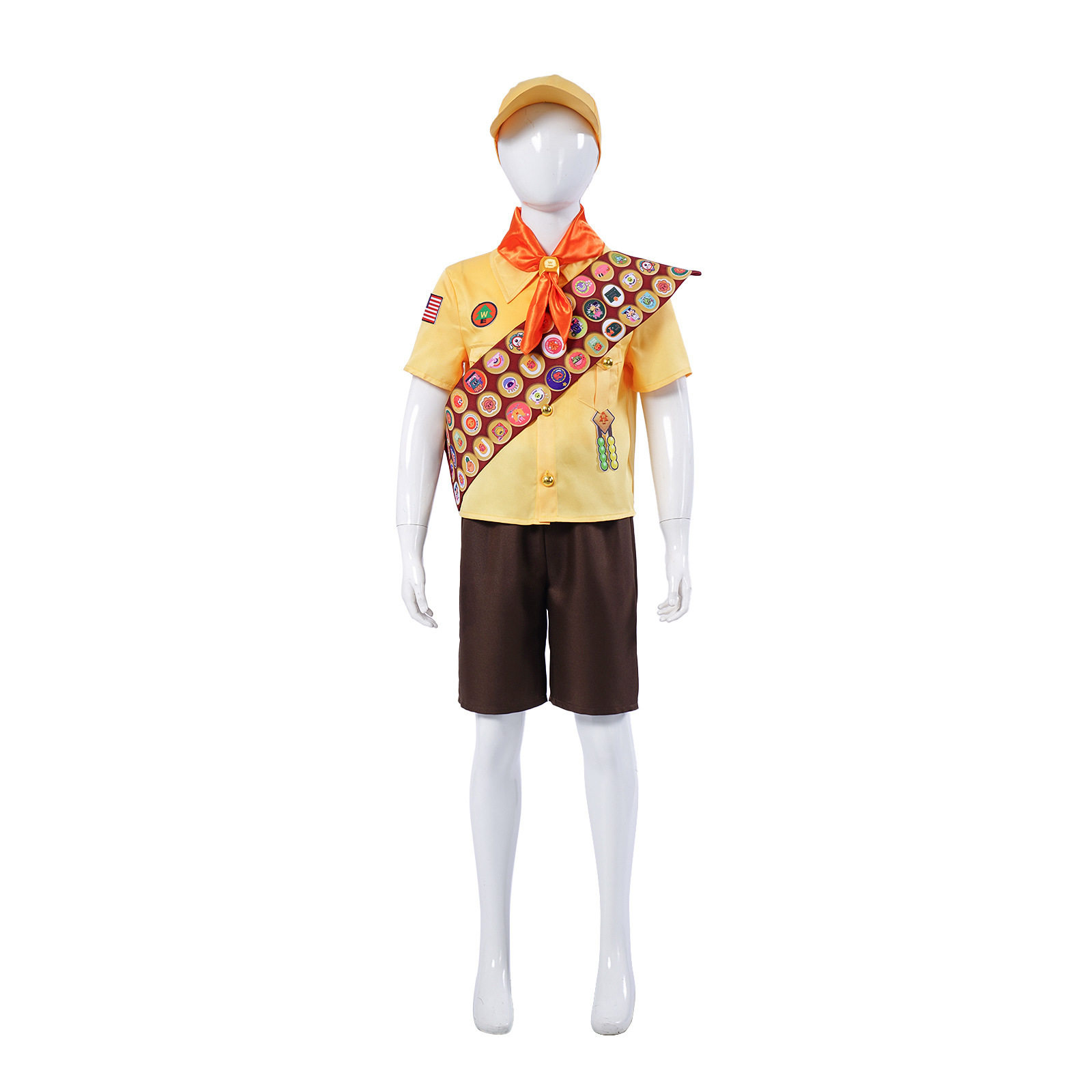 飞屋环游记cos服小男孩罗素小探险家动漫电影角色演出服cos服罗素