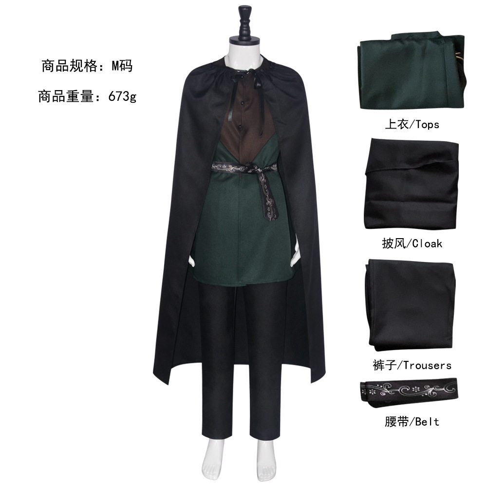 热门影视精灵王cos服指环王cosplay披风套装万圣节角色扮演服