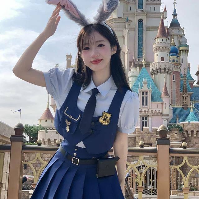 疯狂动物城穿搭兔子女警官服朱迪cos漫展制服cosplay套装裙学院风