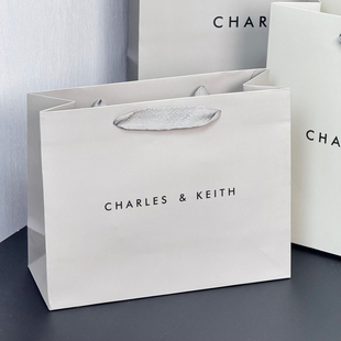 小ck女包专柜礼盒礼品袋包装自用送礼现货秒发灰色简约手提收纳盒