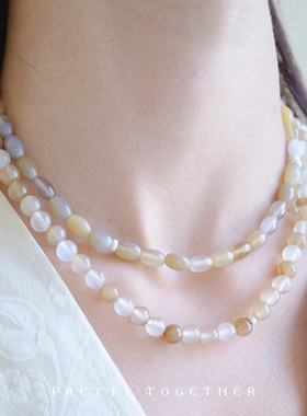 天然灰玛瑙x哑光纯银高级极简