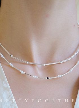 纯银·原创设计·灰珍珠项链