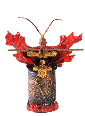 颢言陶瓷摆件中式室内仿写实齐天大圣