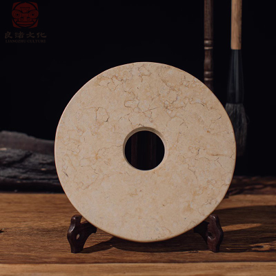 良渚博物院 玉器文化仿古玉璧玄关桌面书房摆件装饰收藏礼物礼品