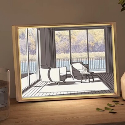 治愈系装饰画ins温馨客厅光画简约阳光画