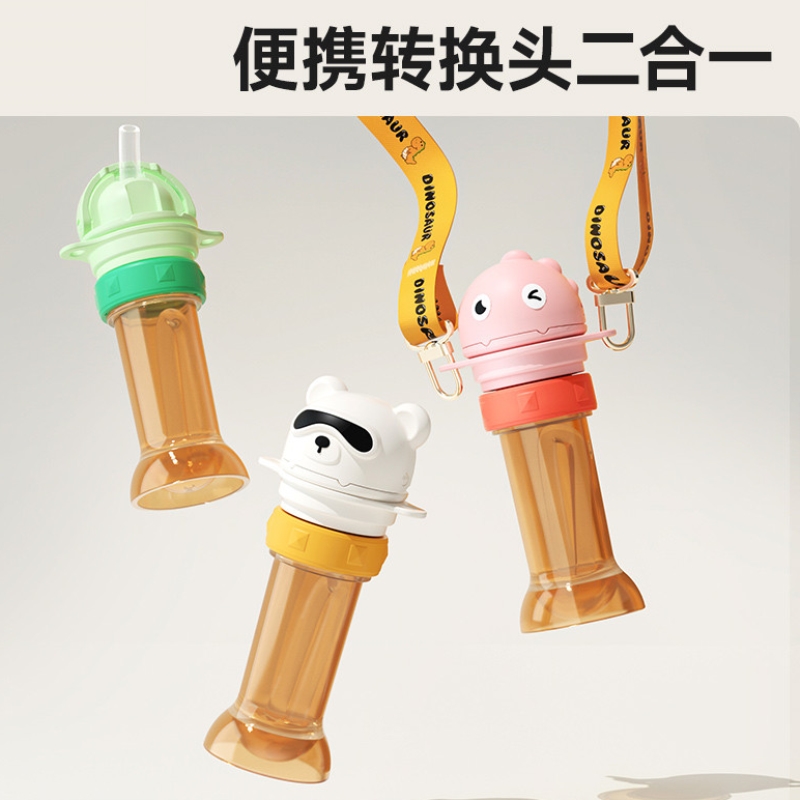 吸管喝水神器儿童宝宝便携喝水神器防呛水瓶盖矿泉水瓶转换嘴