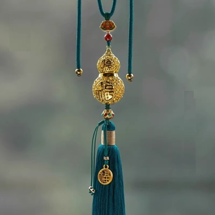 汽车装饰摆件挂件高级保平安葫芦汽车流苏挂饰车载后视镜车挂