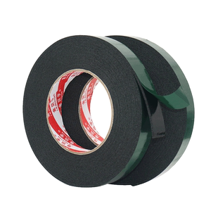 PE黑色泡棉双面胶带0.5mm厚绿膜高粘度胶带墙面照片固定广告双面胶带手机电脑屏幕维修胶带