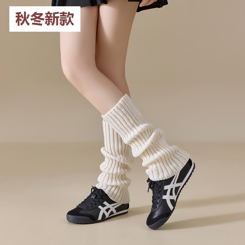 袜套胖mm粗腿秋冬白色辣妹y2k袜套显瘦中筒袜亚文化穿搭小腿袜