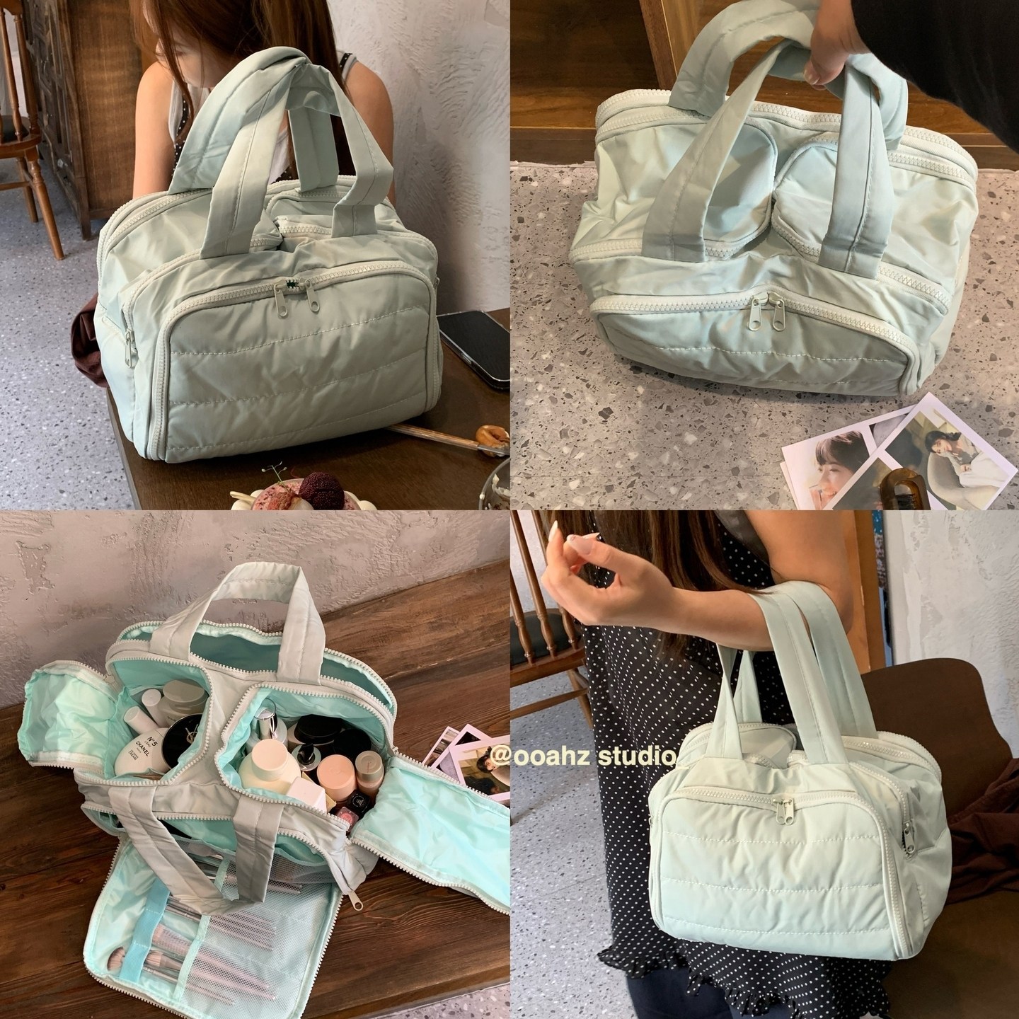 化妆包女便携旅行手提大容量旅行化妆品收纳防水时尚高级感洗漱包