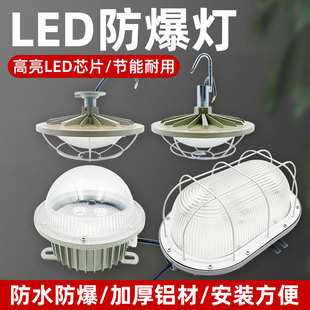 led防爆吸顶灯消防车间仓库房挂钩防水椭圆三防隔爆型油站照明灯