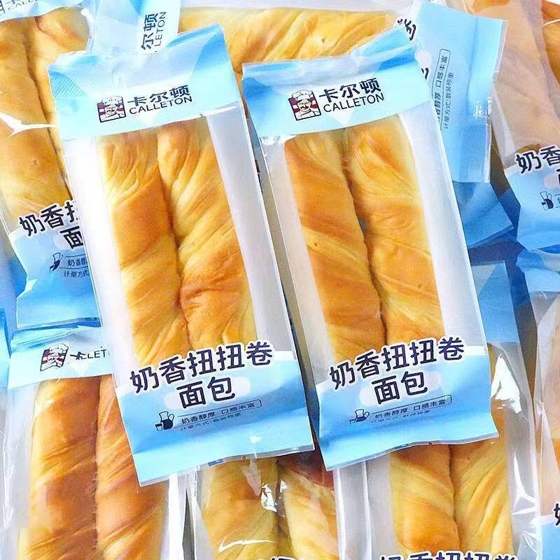 卡尔顿奶香扭扭卷面包长条手撕整箱面包糕点心营养早餐休闲小零食