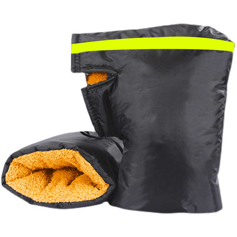 冬季保暖防水加绒加厚特大加大号电瓶电动车手套护手踏板车110弯