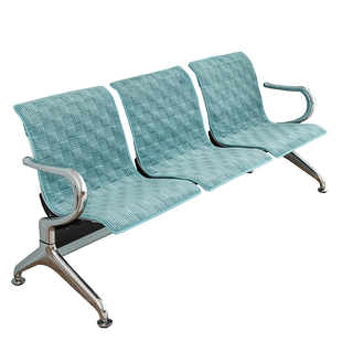 连排椅套不锈钢连排椅沙发垫候诊坐垫靠背一体毛绒公共铁椅座垫套