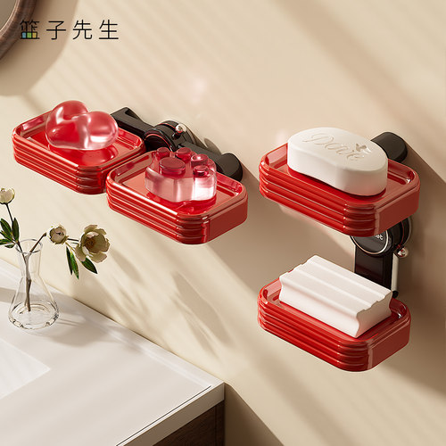 吸盘沥水肥皂盒免打孔