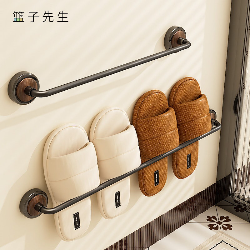 吸盘拖鞋挂架卫生间壁挂沥水置物架家用免打孔浴室墙上收纳鞋架子,收纳整理,整理架/置物架/收纳架,淘宝优惠券,粉丝福利购,淘宝优惠卷