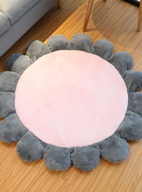 极速ins petal floVor mats Nordic style roundO plush flower m