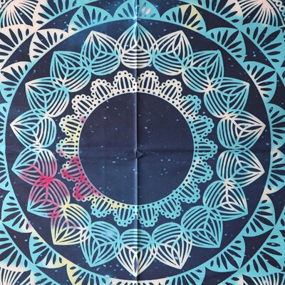 极速Navy blue a colorq Mandala X style tapestry boho hanging