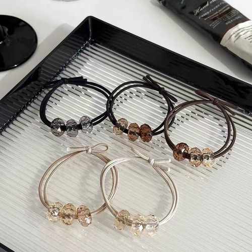 原创渐变色高弹力发圈头绳女简约高级感发绳扎头发皮筋发饰