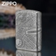 哈雷十一章Zippo芝宝熏银盔甲机防风煤油打火机送礼纯铜美国原装