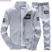 套装 休闲运动服套装 男春秋季 两件套大码 男百搭外套宽松 新款 两件装