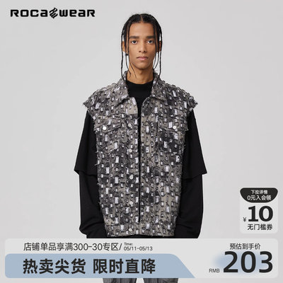 做旧牛仔马甲Rocawear