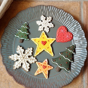 饰复古家居杂货欧式 冰箱贴磁性贴别墅庭院装 乡村节日圣诞风格 美式