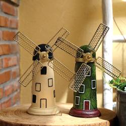 欧式经典荷兰风车复古工艺摆件酒吧客厅店铺咖啡厅装饰品创意摆设