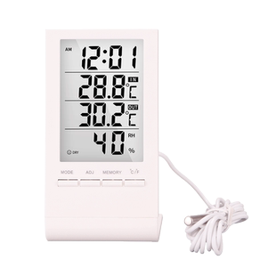 温湿度计多功能家用室内外干湿温度计电子水族鱼缸水温计带探头线