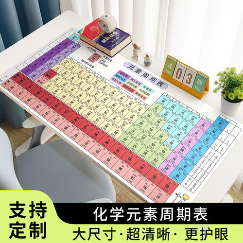 化学元素周期表皮革桌垫