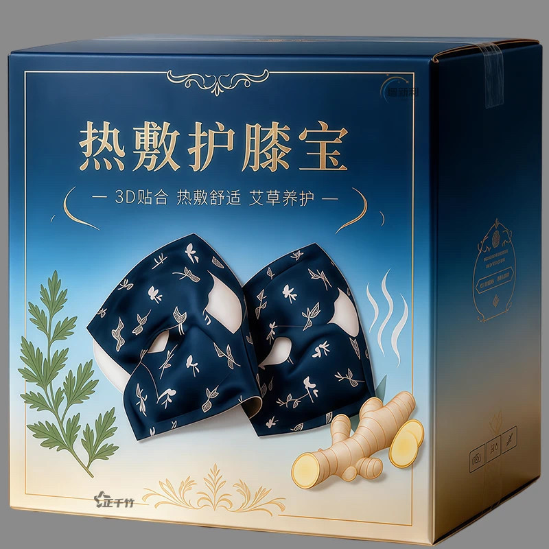 艾草自发热暖膝贴关节热敷舒缓