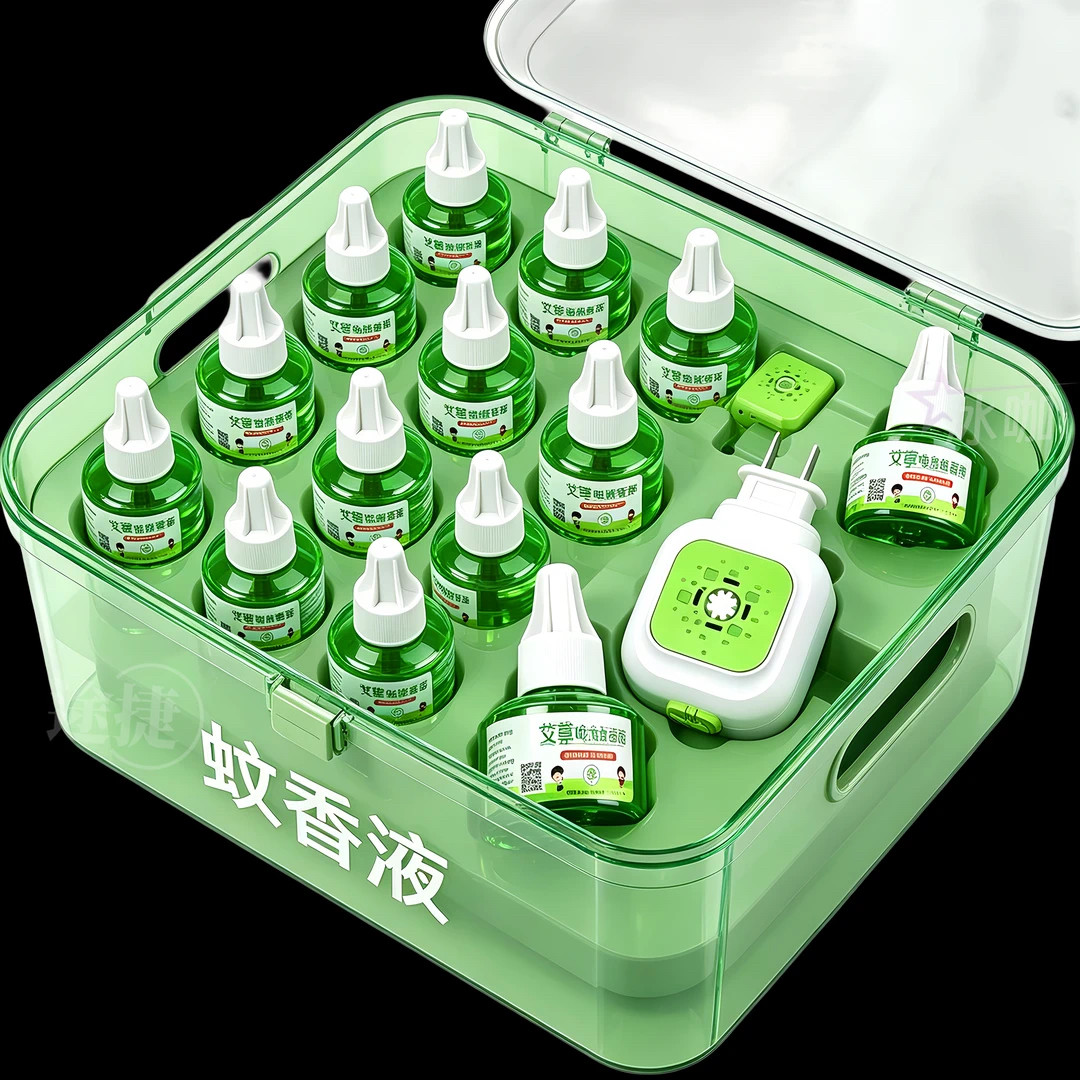 艾草家用蚊香液家庭大容量插电式驱蚊液补充液温和长效全家适用