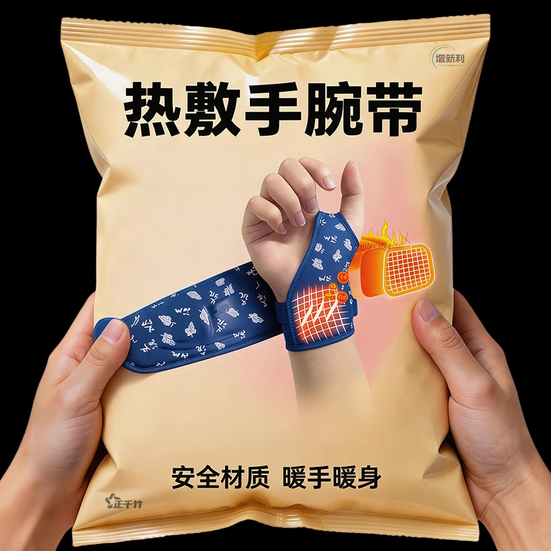 蒸汽手腕带草本养护贴热敷暖腕带护手便携艾草护理手部蒸汽护腕带