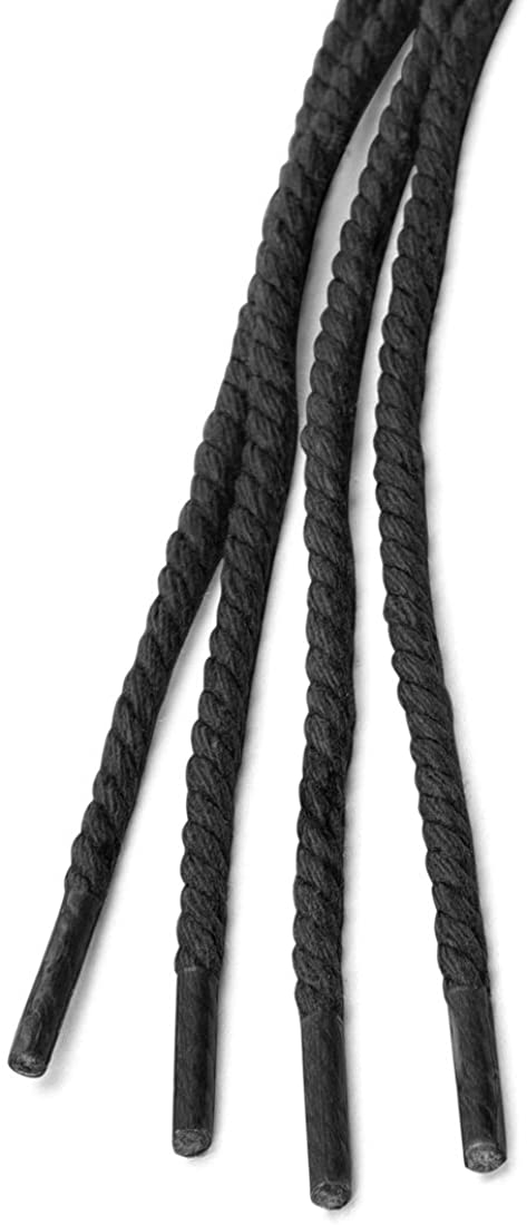 曼威登皮鞋大头鞋豆豆鞋带三股绳鞋带圆棕黑白色蜡质男女运动鞋带