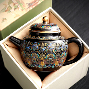仿古茶壶陶瓷泡茶壶家用喝茶水壶泡茶器单壶功夫茶具 敦煌印象