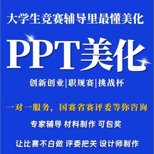 创新大赛互联网+挑战杯职规赛大学创业获奖PPT美化制作高端指导