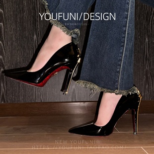 高跟鞋女款利剑金属元素气质性感尖头细跟绝美气质高级不累脚单鞋