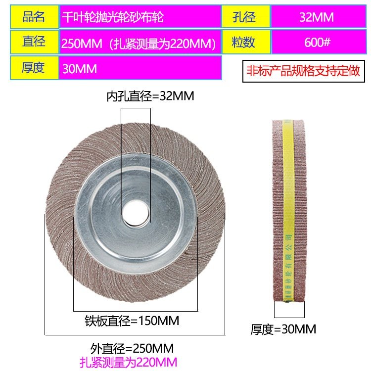 轮抛光轮砂布轮打磨片抛光片卡盘叶轮2J50*30(40)32,标准件/零部件/工业耗材,百叶轮,淘宝优惠券,粉丝福利购,淘宝优惠卷