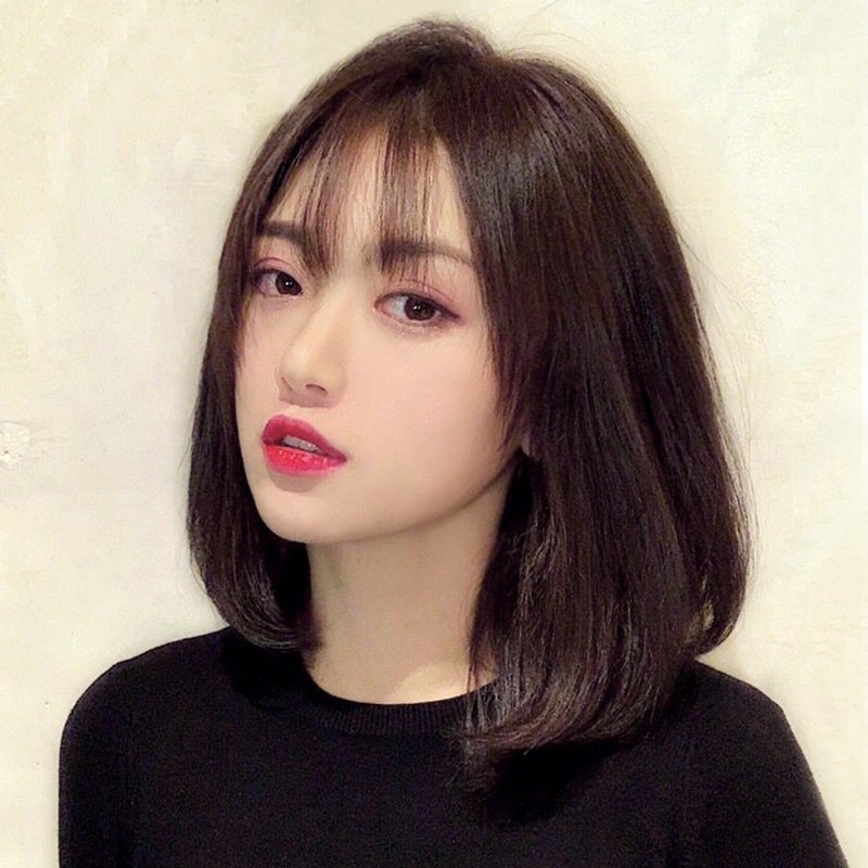 假发中长卷发假发女短发自然发套逼真长发直发锁骨网红内扣发型